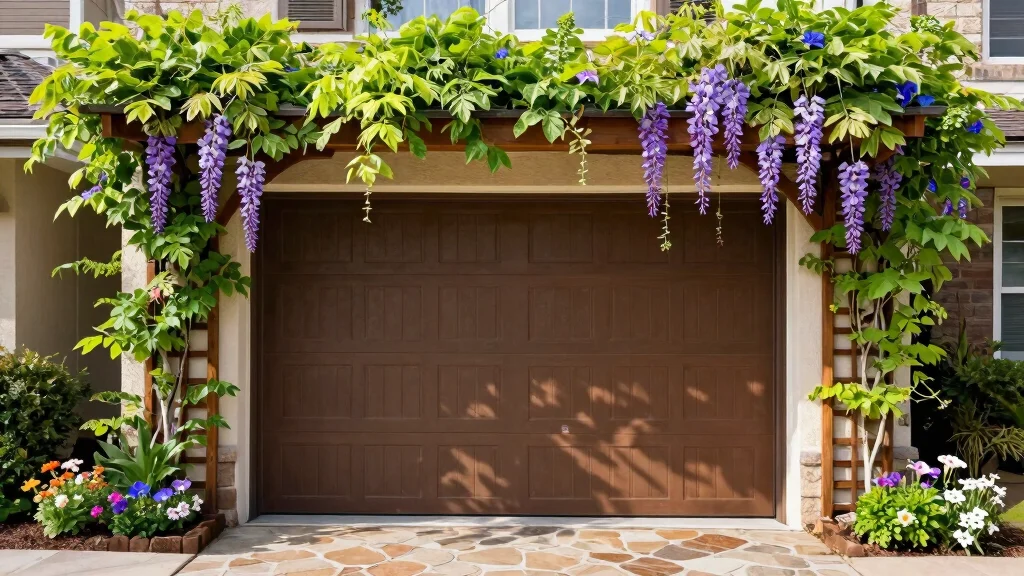 10 Trellis Ideas Over The Garage Door For A Welcoming Climbing-Plant Entrance