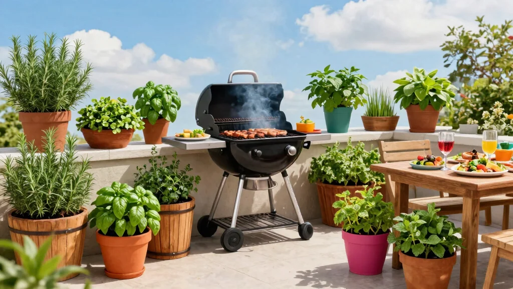 11 BBQ Planter Ideas That Bring Greenery, Herbs, and Life Right to the Edge of the Grill
