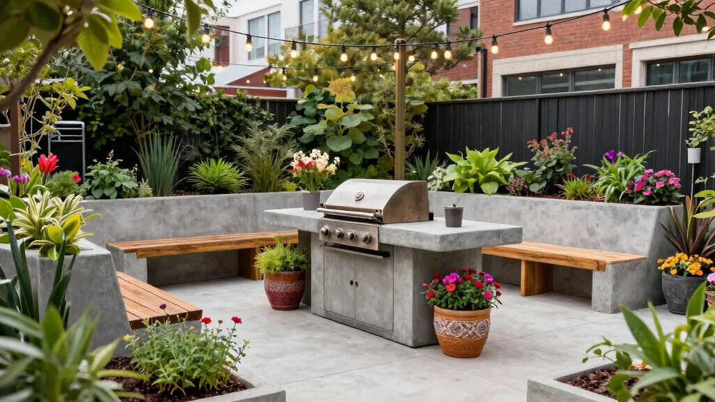15 Concrete BBQ Area Ideas For A Bold Durable Hardworking Outdoor Cooking Zone